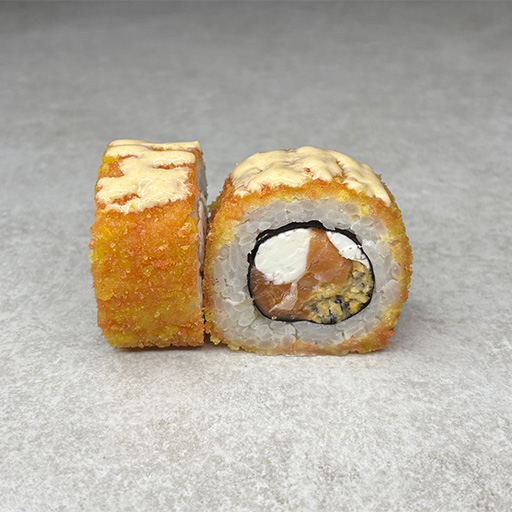 Лосось с мидиями в соусе Том Ям темпура