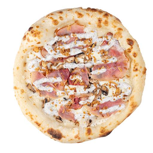 Пицца грибная с ветчиной 