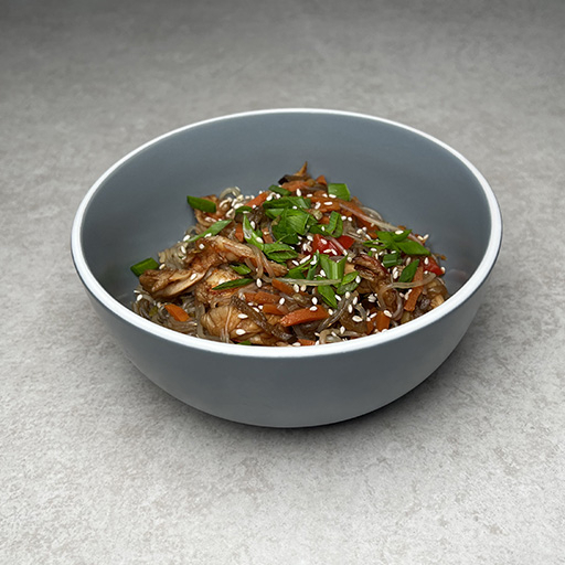 Фунчоза с креветками в фирменном соусе