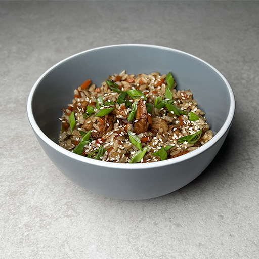 Рис с креветками и овощами